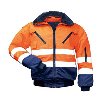 Warnschutz-Pilotenjacke Norway Erik, Orange/Marine           