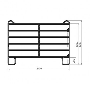 Weidepanel ohne Tor, 1,70 m hoch           