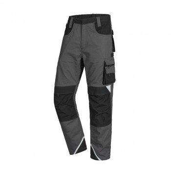 Arbeitsbundhose "Motion Tex Plus", Grau/Schwarz           