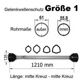 Gelenkwellenschutz "Gr. 1", 1210 mm           