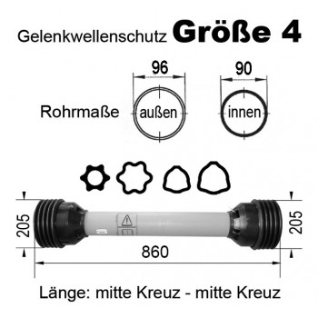 Gelenkwellenschutz "Gr. 4", 860 mm           