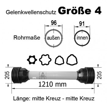 Gelenkwellenschutz "Gr. 4", 1210 mm