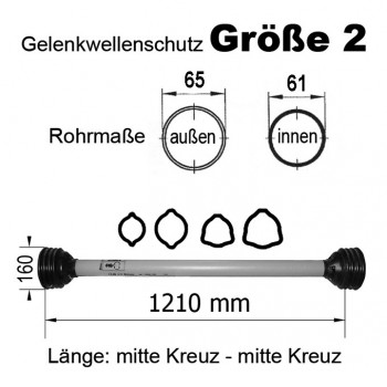 Gelenkwellenschutz "Gr. 2", 1210 mm           