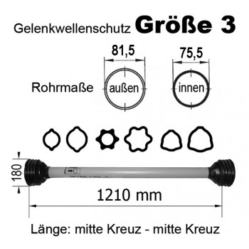 Gelenkwellenschutz "Gr. 3", 1210 mm           