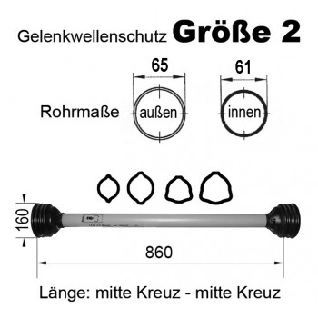 Gelenkwellenschutz "Gr. 2", 860 mm           
