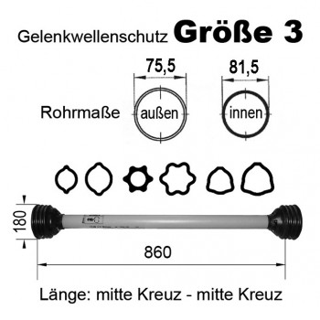 Gelenkwellenschutz "Gr. 3", 860 mm           