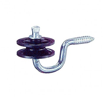 Eckisolator / Eckrolle drehbar, schwarz Eckisolator / Eckrolle drehbar, schwarz