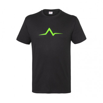 T-Shirt Pulse, schwarz mit Motivprint grün           