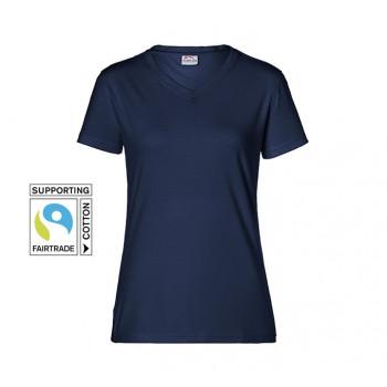 Damen T-Shirt, V-Ausschnitt, dunkelblau