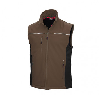Softshellweste Motion Tex Light, Braun/Schwarz           