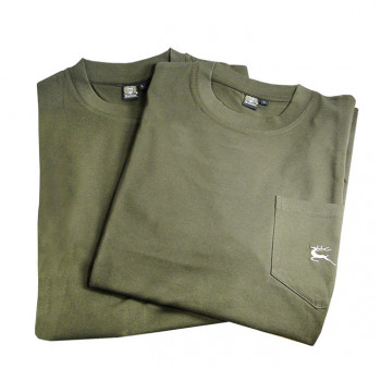 Herren T-Shirt im Doppelpack, oliv           