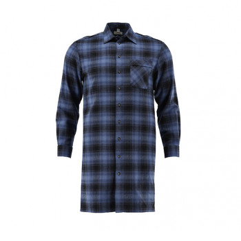 Flanellhemd Condor 105 cm, 1/1 Arm, Blau-Schwarz-kariert           