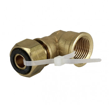 Winkelverschraubung 1/2" x 1/2" IG, mit Dichtung           