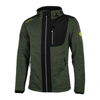 Strick-/Softshelljacke Navarra, grün-schwarz           