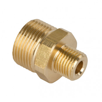 Gegennippel, Messing, M22 AG x 1/4" AG           