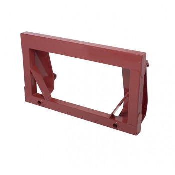 Ballengabelrahmen Euroaufnahme, 2 zinkig, ohne Zinken, rot           