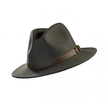 Hut Skogen, Wollhut mit Lederband, Oliv           