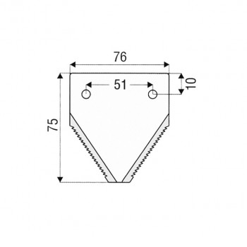 Mähmesserklingen DIN 75 gezackt           