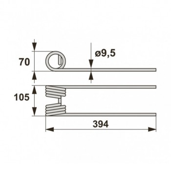 Heuwenderzinken p. f. Kuhn 58561900