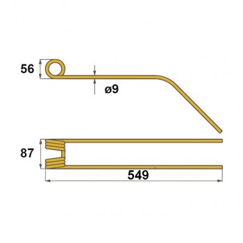 Kreiselschwaderzinken p. f. Niemeyer 600013           