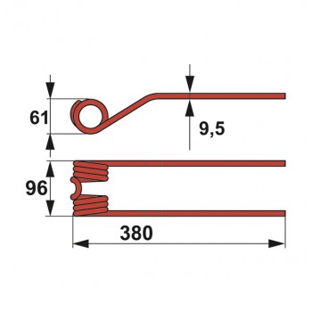 Heuwenderzinken p. f. Claas 902344.2           