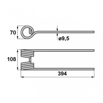 Heuwenderzinken p. f. Kuhn 57609000