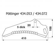 Ladewagenmesser p. f. Pöttinger 434.053 / 434.072