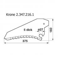 Ladewagenmesser p. f. Krone 344.676.0, 347.216.7