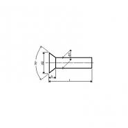 Senkniete DIN 661, Stahl, 5,0 x 26 mm           