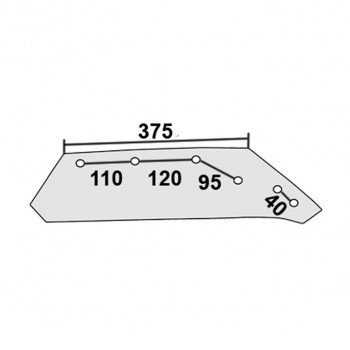 Wechselspitzenschar 16" p.f. Kverneland 073005, links           