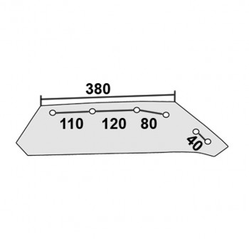 Wechselspitzschar 16" p.f. Kverneland 063018, links           