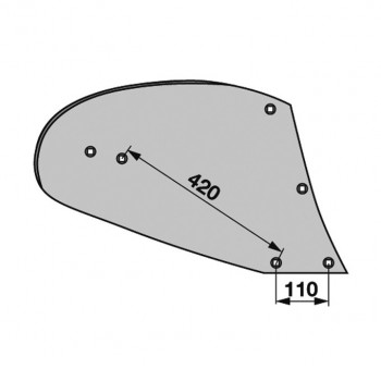 Streichblech-Hinterteil p. f. Niemeyer 020838, N17G-774, rechts           