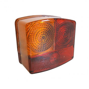 Ersatzkappe Schluss-Brems-Blink-Kennzeichenleuchte,  88 x 89 mm,  links           