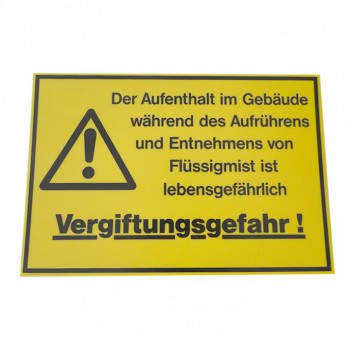 Warnschild "Vergiftungsgefahr" / "Gülle"