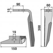 Kreiseleggenzinken p. f. Amazone 951011, rechts Kreiseleggenzinken p. f. Amazone 951011, rechts