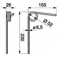 Saatstriegelzinken p. f. Hassia 033298           