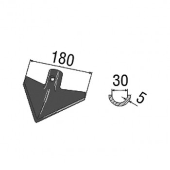 Kultureggenhackschar, 180 mm           