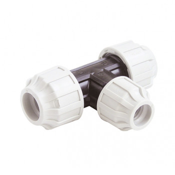 PE-Kupplung Kunststoff, T-Stück 90°, 32 x 32 x 32 mm PE-Kupplung Kunststoff, T-Stück 90°, 32 x 32 x 32 mm
