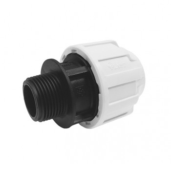 PE-Anschluss-Verschraubung Kunststoff, 40 mm x 1 1/4" AG PE-Anschluss-Verschraubung Kunststoff, 40 mm x 1 1/4" AG