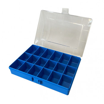 Sortimentskasten mit 18 Fächern, blau           