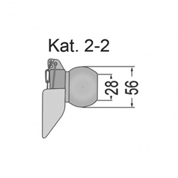 Unterlenker-Fangprofil mit Kugel,  Kat.  2 – 2,  Standard