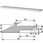 Einschweißschiene für Erdschaufel 85 cm           