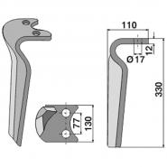 Kreiseleggenzinken p. f. Amazone RH-115 DER, rechts           