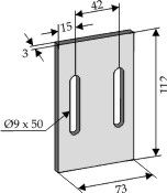 Abstreifer p. f. Maschio, 112 x 73 x 3 mm           