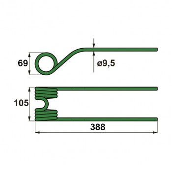 Heuwenderzinken p. f. Stoll 0635240           