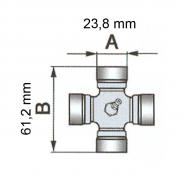 Benzi Kreuzgarnitur AB2, 23,8 x 61,2 mm           