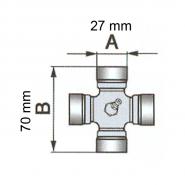 Benzi Kreuzgarnitur AB3, 27 x 70 mm           