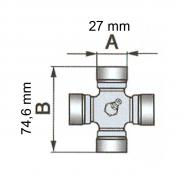 Benzi Kreuzgarnitur AB4, 27,0 x 74,6 mm           