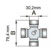 Benzi Kreuzgarnitur AB5, 30,2 x 79,4 mm           