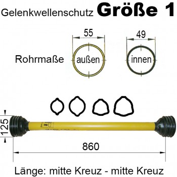 Gelenkwellenschutz "Gr. 1", 860 mm           